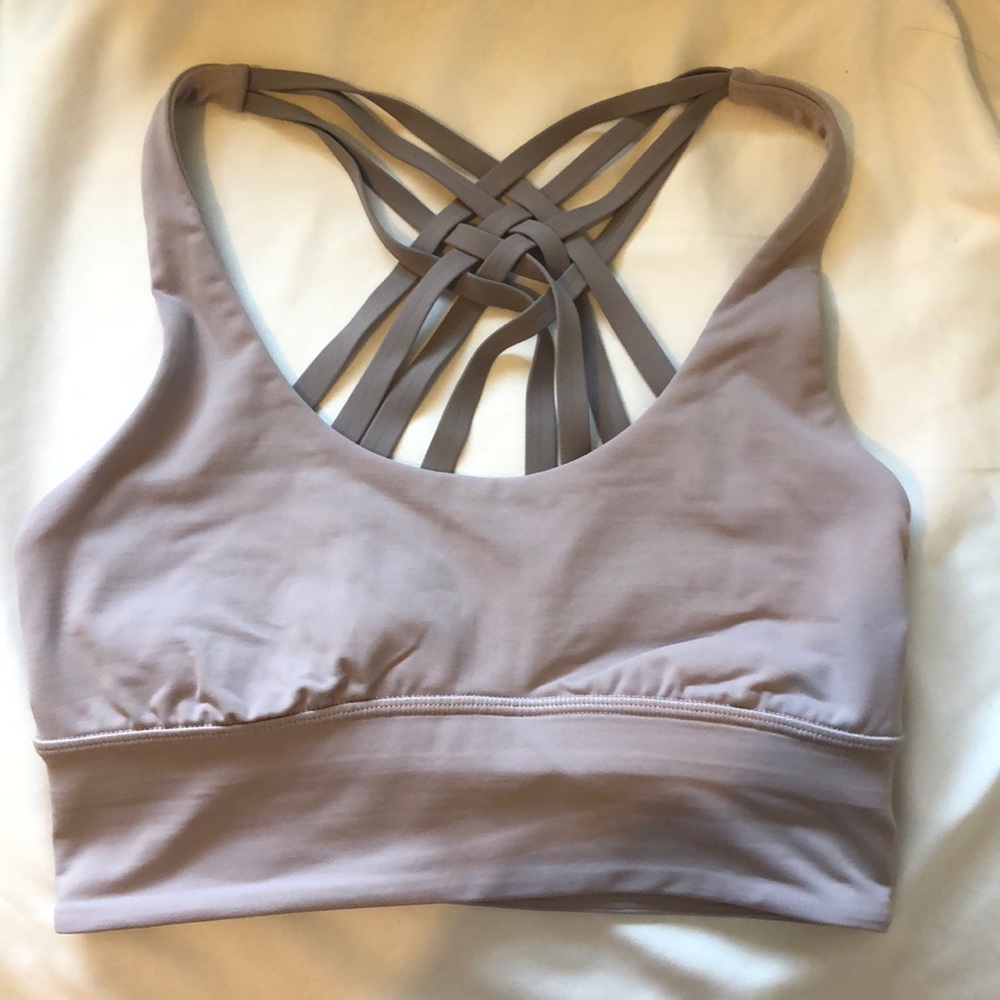 Light grey/purple lululemon sports bra